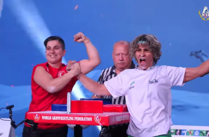 Representando Mato Grosso do Sul, Chris Souza é vice-campeã mundial de luta de braço