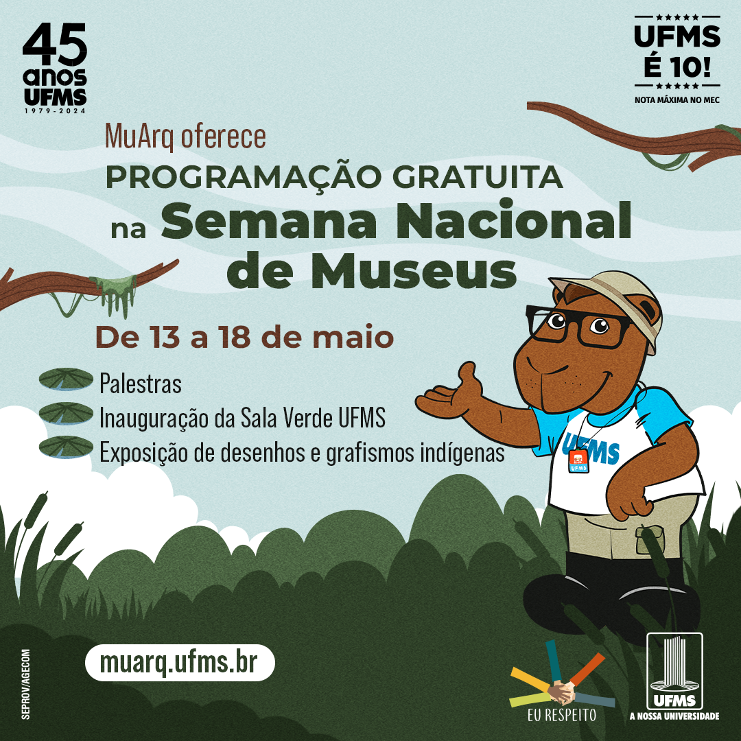 Sala Verde da UFMS será inaugurada durante a 22ª Semana Nacional de Museus