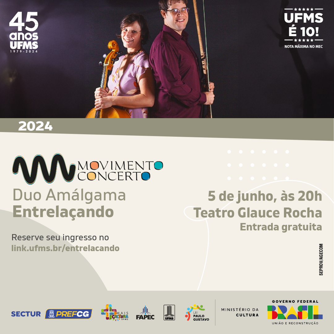 Duo Amálgama realiza apresentação gratuita no Teatro Glauce Rocha