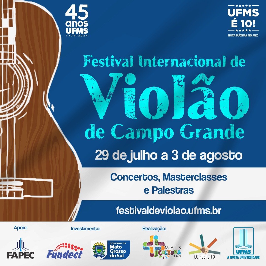 Festival de Violão traz músicos premiados internacionalmente a Campo Grande