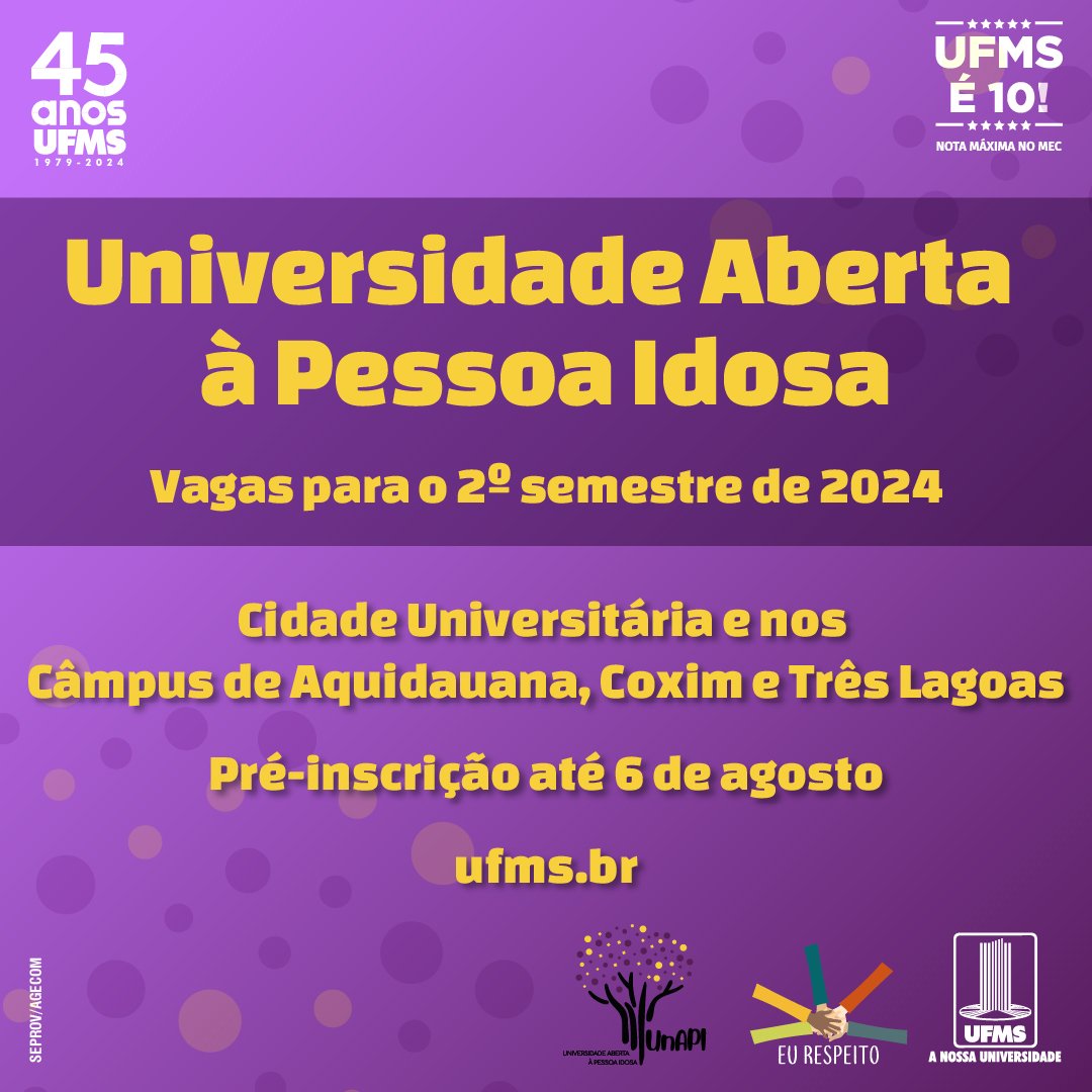 Universidade Aberta à Pessoa Idosa amplia atividades e abre inscrições em novo formato