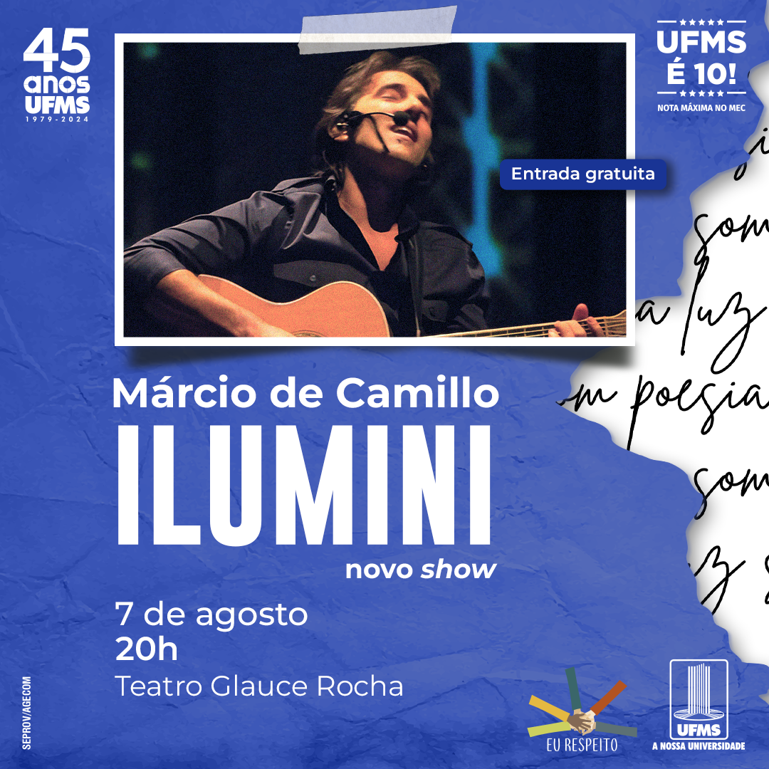 Cantor e compositor Márcio de Camillo estreia espetáculo no Teatro Glauce Rocha